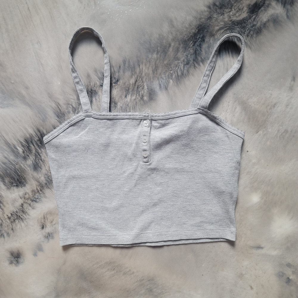 Forever 21 Light Gray Ribbed Camisole